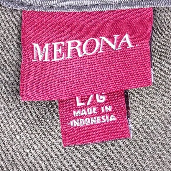 Merona Women's Olive Green Sleeveless, Zipper in Back Dress Size Large - Picture 9 of 11